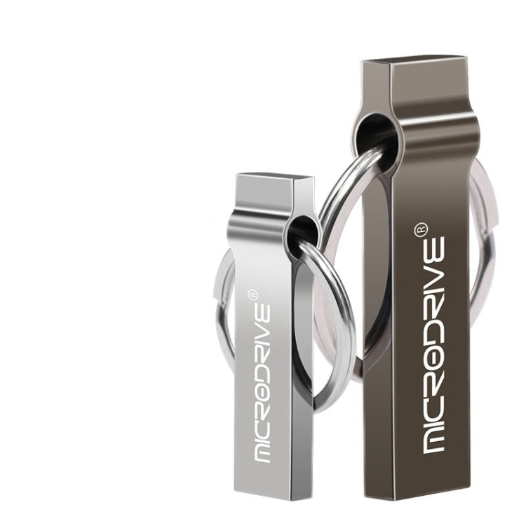 MicroDrive 128GB USB 2.0 Metal Keychain U Disk (Black)