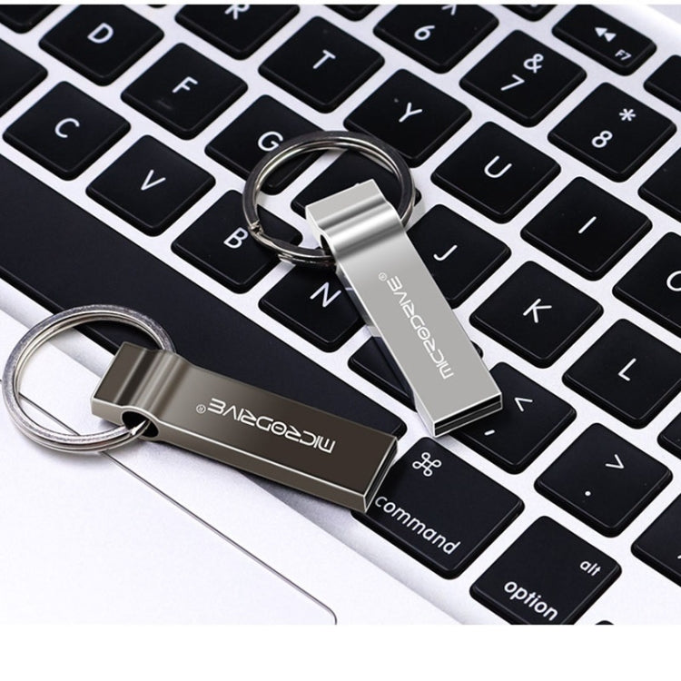 MicroDrive 128GB USB 2.0 Metal Keychain U Disk (Black)