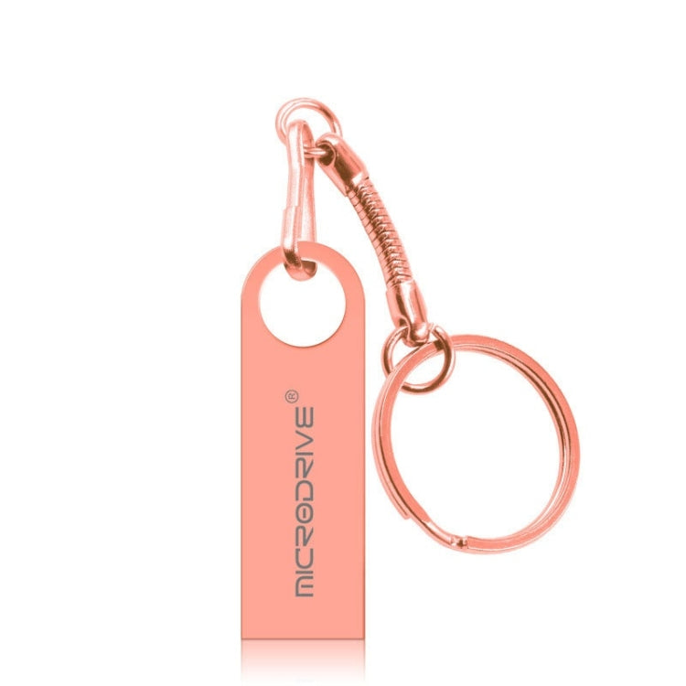MicroDrive 128GB USB 2.0 Metal Water-resistant High Speed U Disk(Pink)