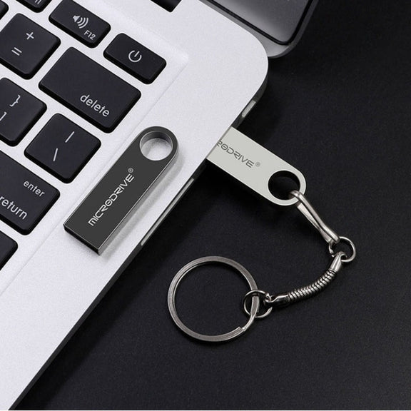 MicroDrive 128GB USB 2.0 Metal Water-resistant High Speed U Disk(Pink)