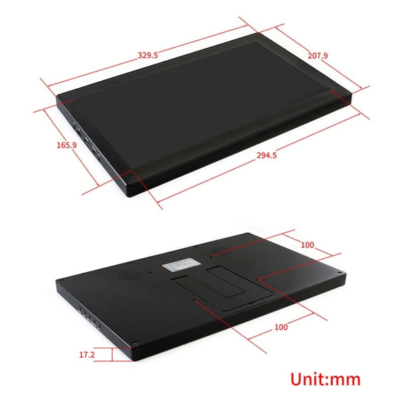 Waveshare 13.3 inch IPS 1920x1080 Capacitive Touch Screen LCD with Toughened Glass Cover, Supports Multi mini-PCs, Multi Systems