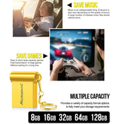 MiCRODATA 32GB USB 2.0 Computer Car Two-use Mini U Disk (Black)