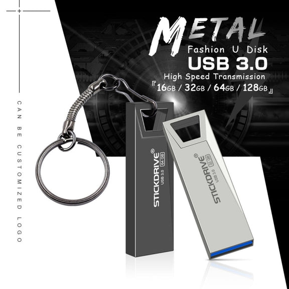 STICKDRIVE 128GB USB 3.0 High Speed Mini Metal U Disk (Black)