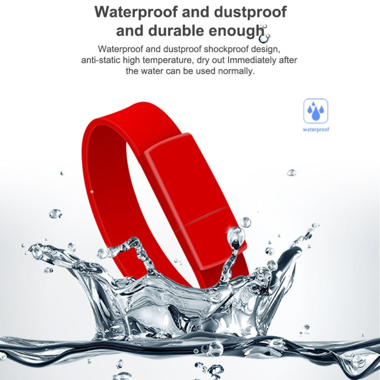 MicroDrive 32GB USB 2.0 Fashion Bracelet Wristband U Disk (Blue)