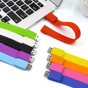 MicroDrive 128GB USB 2.0 Fashion Bracelet Wristband U Disk (Blue)