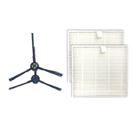 XI279 1 Pair I258 Side Brush + 2 PCS I206 Filter for ILIFE V8S