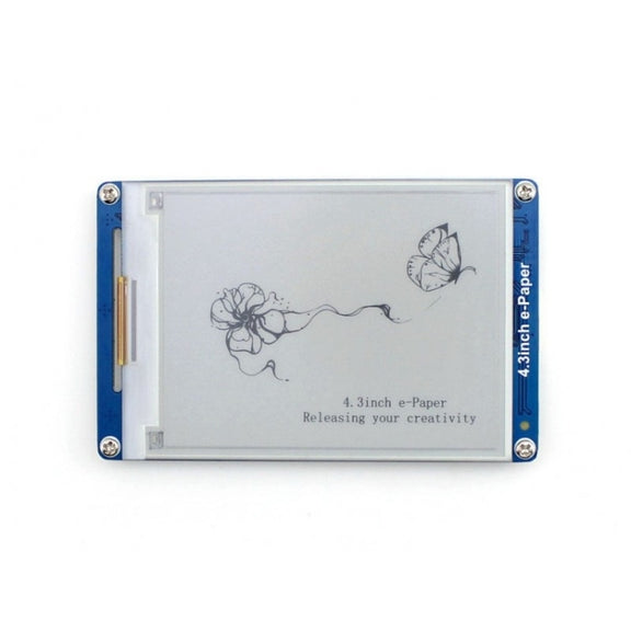 Waveshare 4.3 inch 800x600 Pixel Serial Interface Electronic Paper Display UART Module