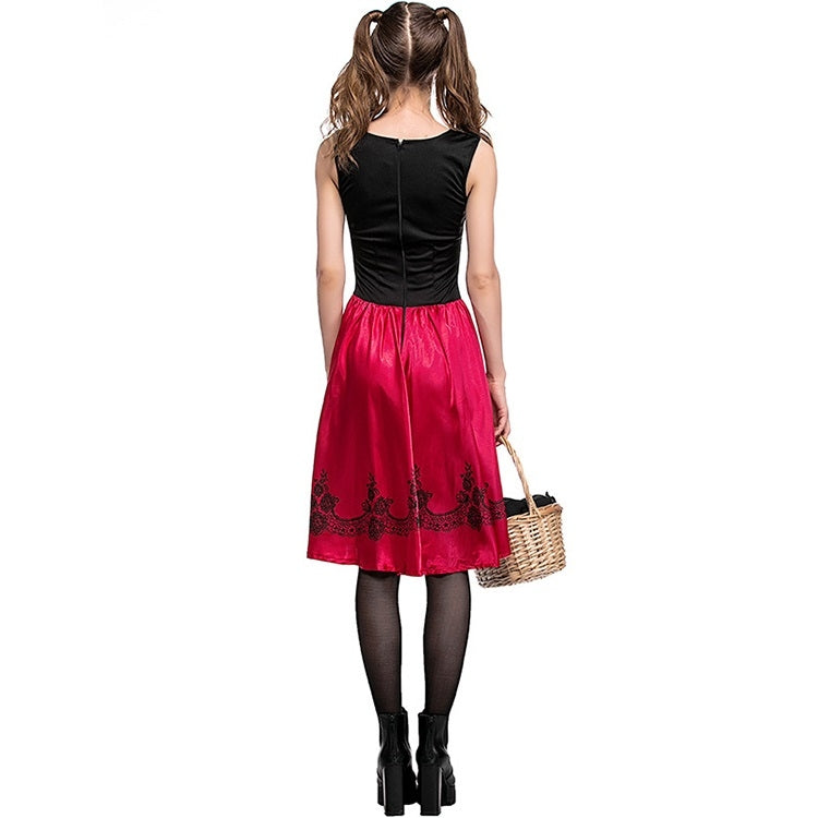 Little Red Riding Hood Costume For Adults Cosplay (Color:Red Size:XL)