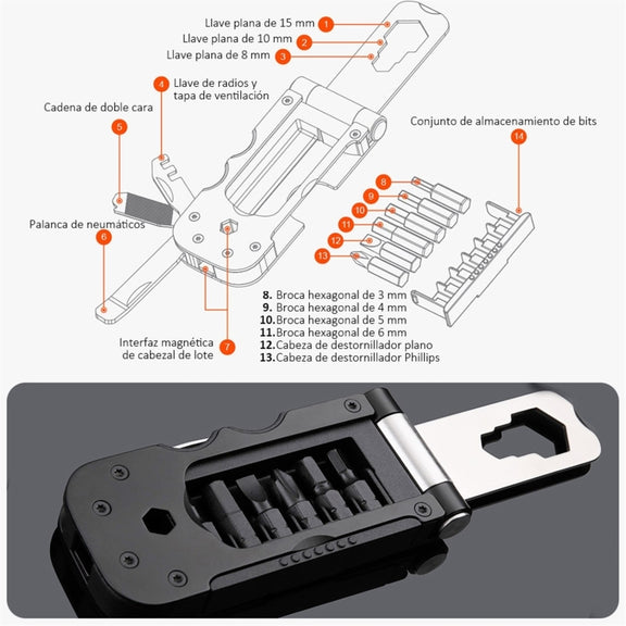 NexTool Multi-functional Bicycle Tool Mini Pocket Bike Toolbox Outdoor Wrench Repair Tool Magnetic Sleeve