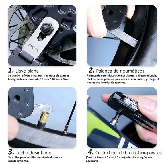 NexTool Multi-functional Bicycle Tool Mini Pocket Bike Toolbox Outdoor Wrench Repair Tool Magnetic Sleeve