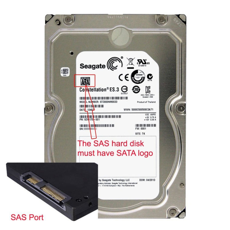 Professional SFF-8482 SAS to SATA 180 Degrees Angle Adapter for Motherboard