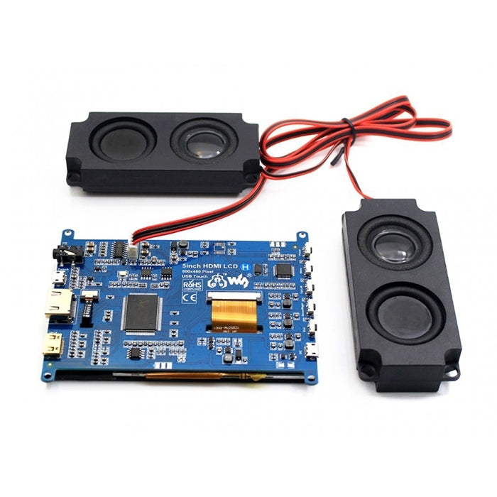 WAVESHARE 5 Inch HDMI LCD (H) 800x480 Touch Screen  for Raspberry Pi Supports Various Systems