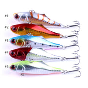 HENGJIA VI026 7cm/24g Full Swimming Layer Plastic Hard Baits Fishing Lures Set Tackle Baits, Bagged (2#)