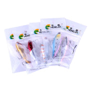 HENGJIA VI026 7cm/24g Full Swimming Layer Plastic Hard Baits Fishing Lures Set Tackle Baits, Bagged (3#)