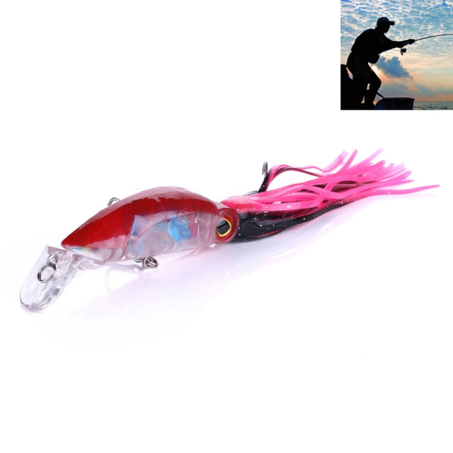 HENGJIA JIZ002 10cm/16.6g Big Octopus Squid Shaped Hard Baits Long Shot Fishing Lures Tackle Baits Fit Sea Fishing and Freshwater Fishing (F)