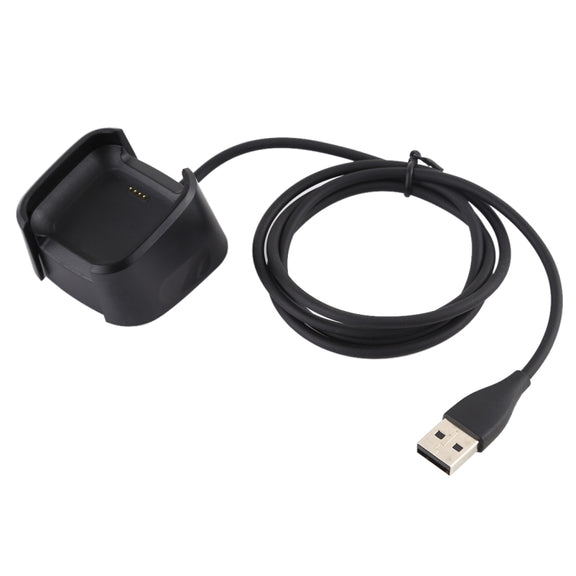 For Fitbit Versa 2 Charger Charging Dock Base Stand Holder with 1m Charging Cable(Black)