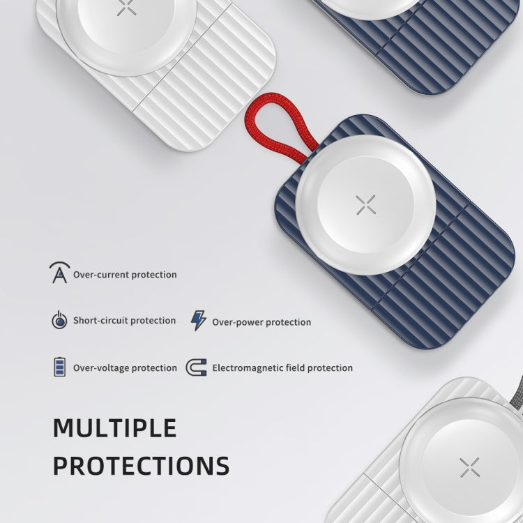 ROCK W26 Portable Magnetic Wireless Charger for Apple Watch(Blue)