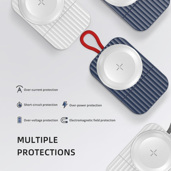 ROCK W26 Portable Magnetic Wireless Charger for Apple Watch(Blue)