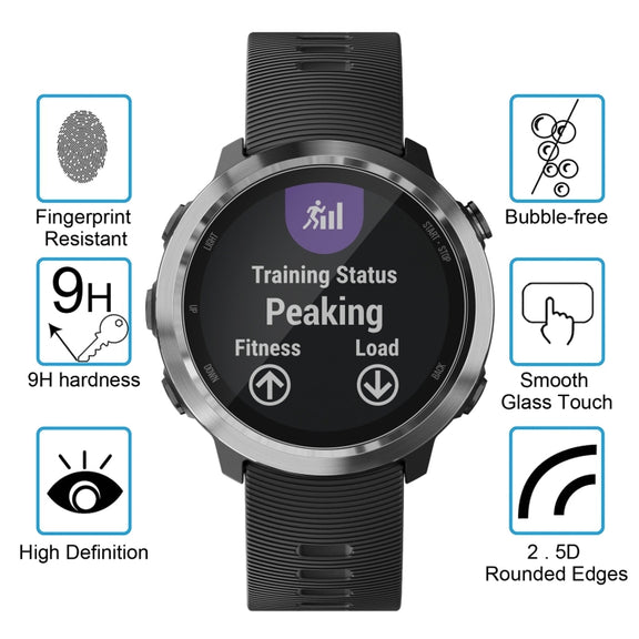 2 PCS ENKAY Hat-Prince for  Garmin Forerunner 645 0.2mm 9H Surface Hardness 2.15D Curved Edge Tempered Glass Screen Protector