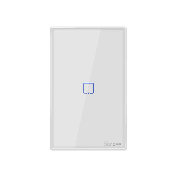Sonoff T2 Touch 120mm Tempered Glass Panel Wall Switch Smart Home Light Touch Switch, Compatible with Alexa and Google Home, AC 100V-240V, US Plug