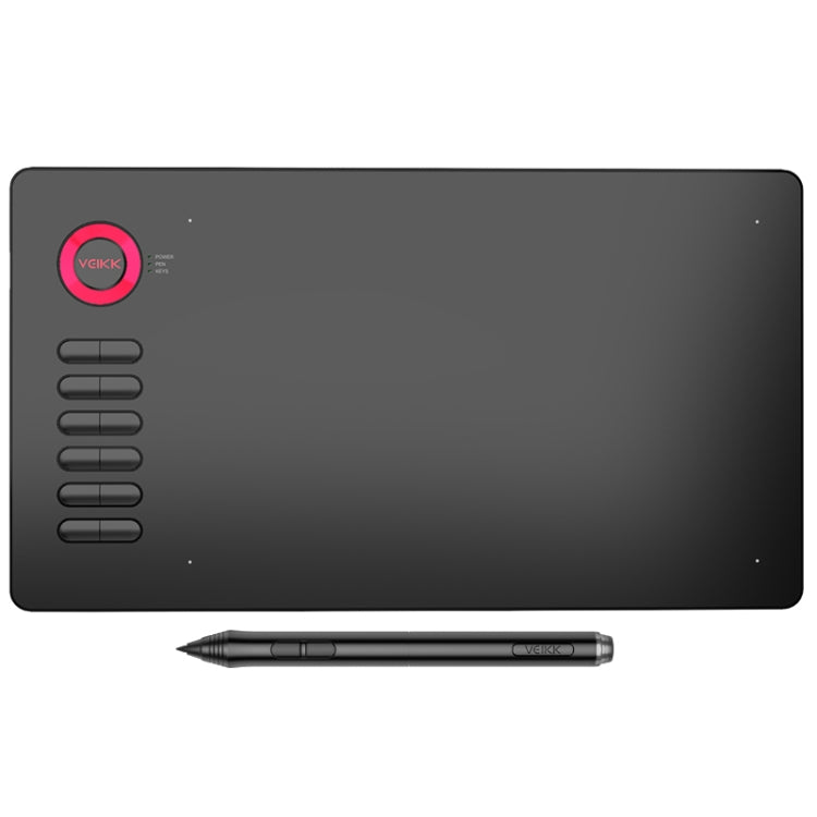 VEIKK A15 10x6 inch 5080 LPI Smart Touch Electronic Graphic Tablet, with Type-C Interface(Red)