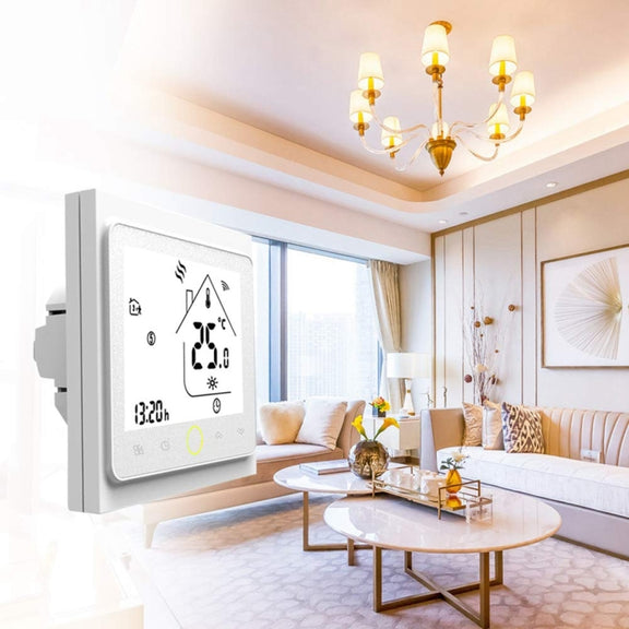 BHT-002GBLW 16A Load Electronic Heating Type LCD Digital Heating Room Thermostat with Sensor & Time Display, WiFi Control(Black)