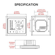 BHT-002GBLW 16A Load Electronic Heating Type LCD Digital Heating Room Thermostat with Sensor & Time Display, WiFi Control(White)