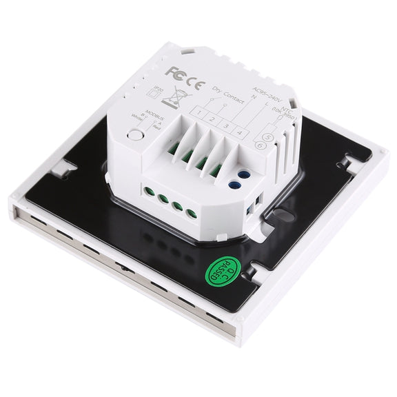 BHT-002GCLW 3A Load Water / Gas Boiler Type LCD Digital Heating Room Thermostat with Time Display, WiFi Control(White)