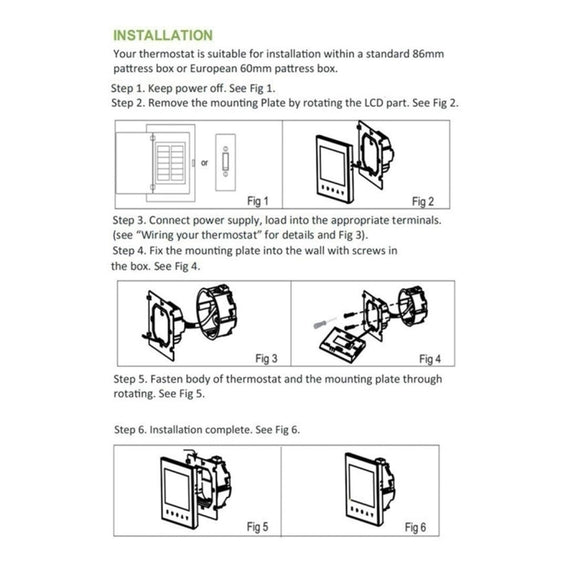 BHT-002GALW 3A Load Water Heating Type LCD Digital Heating Room Thermostat with Time Display, WiFi Control(White)