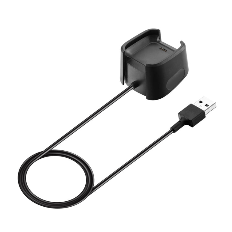 Replacement USB Charger Charging Cable Dock Adapter for Fitbit Versa Smartwatch, Cable Length: 1m(Black)