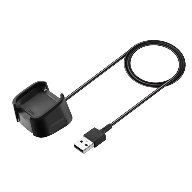 Replacement USB Charger Charging Cable Dock Adapter for Fitbit Versa Smartwatch, Cable Length: 1m(Black)