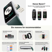 Honor Band 7 NFC, 1.47 inch AMOLED Screen, Support Heart Rate / Blood Oxygen / Sleep Monitoring(Black)