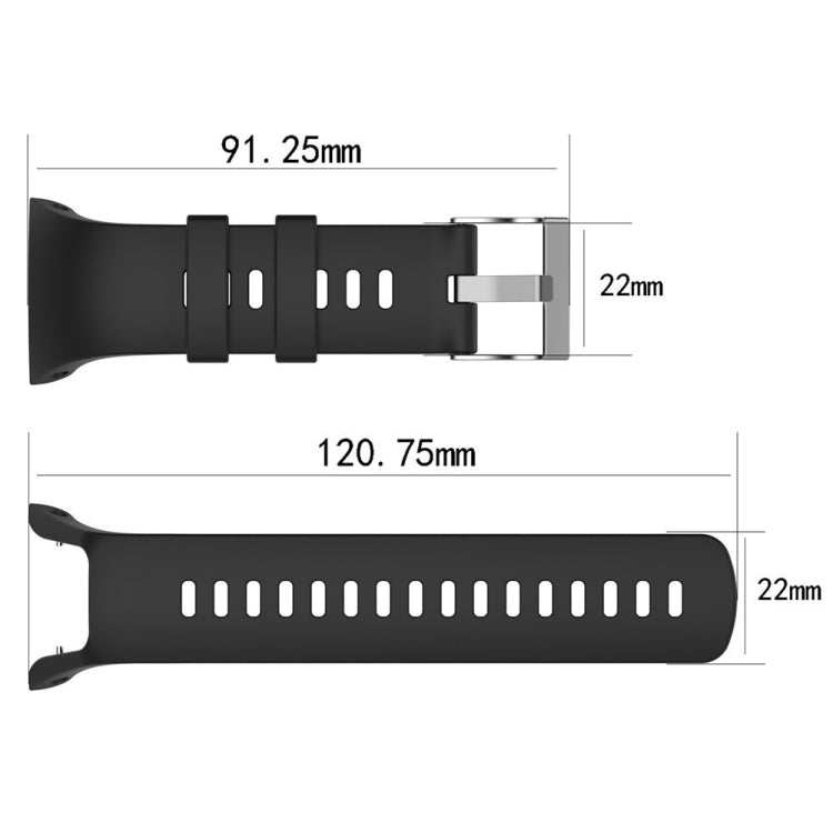 Silicone  Watch Band for SUUNTO Trainer Wrist HR(White)