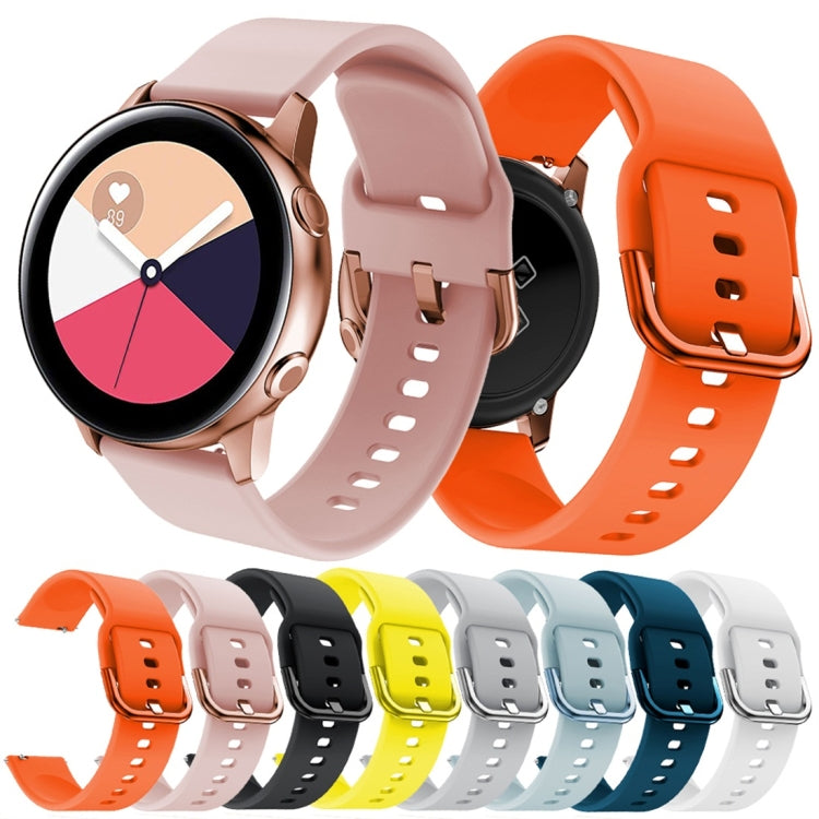 Smart Watch Electroplated Buckle Watch Band for Galaxy Watch Active(Pink)