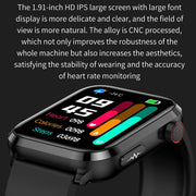 ET210 1.91 inch IPS Screen IP67 Water-resistant Silicone Band Smart Watch, Support Body Temperature Monitoring / ECG (Red)