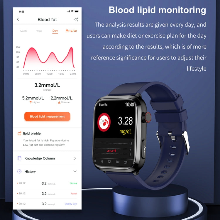 ET210 1.91 inch IPS Screen IP67 Water-resistant Silicone Band Smart Watch, Support Body Temperature Monitoring / ECG (Red)