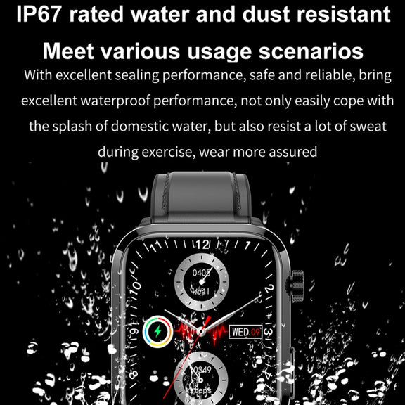 ET210 1.91 inch IPS Screen IP67 Water-resistant Silicone Band Smart Watch, Support Body Temperature Monitoring / ECG (Red)