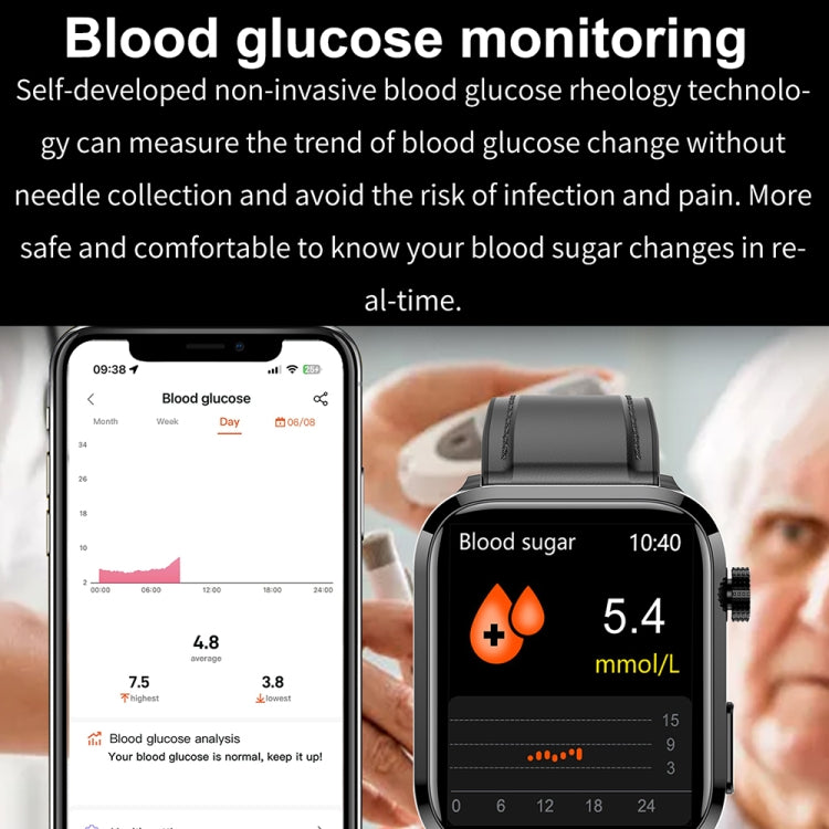ET210 1.91 inch IPS Screen IP67 Water-resistant Silicone Band Smart Watch, Support Body Temperature Monitoring / ECG (Red)