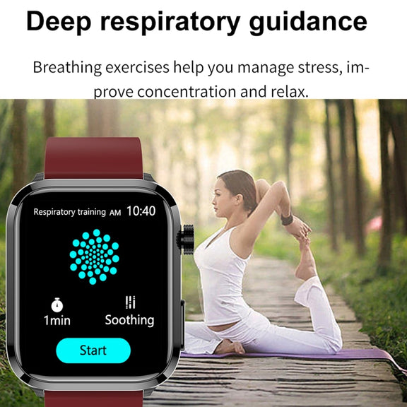 ET210 1.91 inch IPS Screen IP67 Water-resistant Silicone Band Smart Watch, Support Body Temperature Monitoring / ECG (Red)