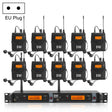 XTUGA IEM1200 Wireless Transmitter 10 Bodypack Stage Singer In-Ear Monitor System(EU Plug) - Microphone by XTUGA | Online Shopping South Africa | PMC TechLife