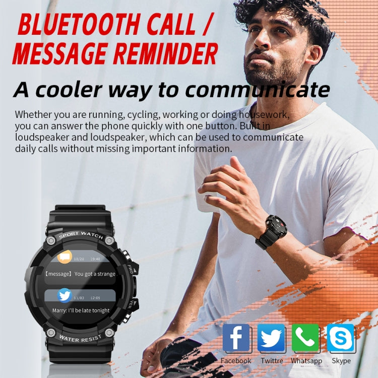 LOKMAT ATTACK 3 1.28 inch TFT Screen Sports Fitness Smart Watch, Support Bluetooth Call(Black)