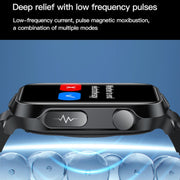 TK11P 1.83 inch IPS Screen IP68 Water-resistant Silicone Band Smart Watch, Support Stress Monitoring / ECG (Black)