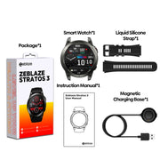 Zeblaze Stratos 3 1.43 inch AMOLED Screen IP68 Water-resistant Smart Watch, Support Bluetooth Call / GPS (Orange)