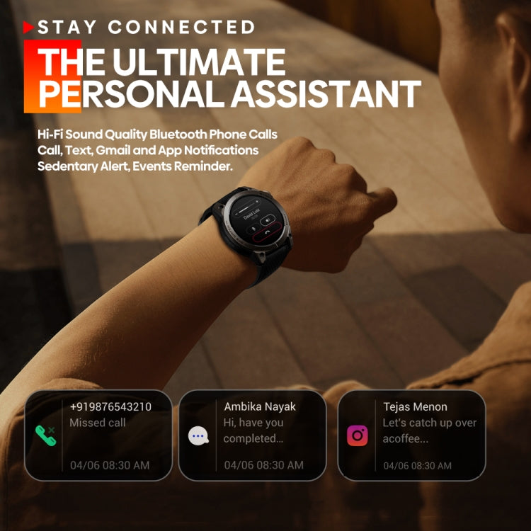 Zeblaze Stratos 3 1.43 inch AMOLED Screen IP68 Water-resistant Smart Watch, Support Bluetooth Call / GPS (Orange)