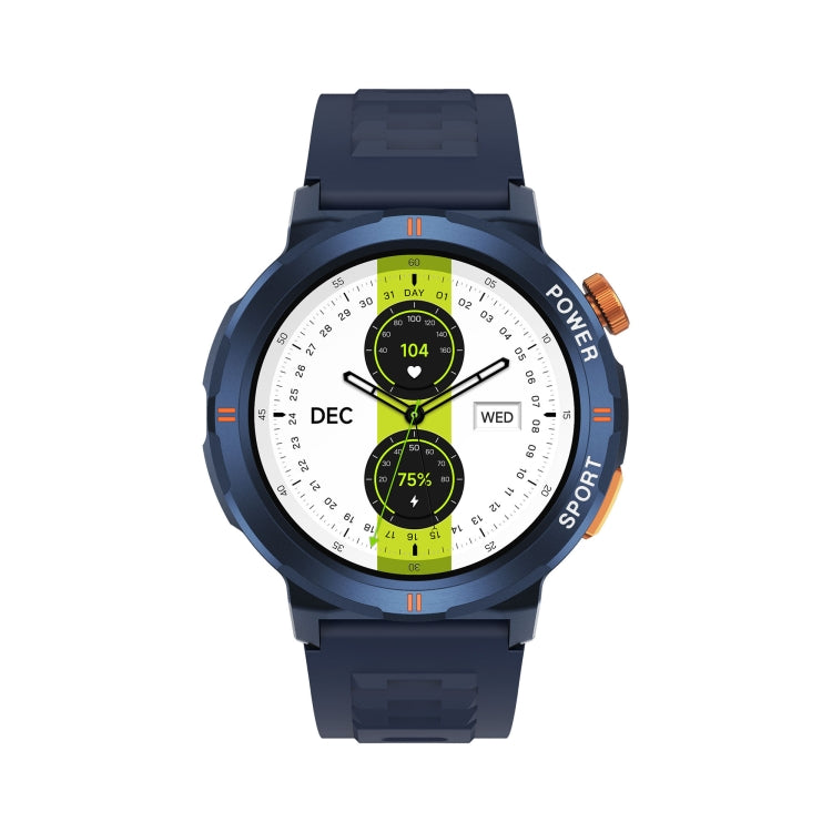 M52 1.43 inch Screen IP68 Water-resistant Smart Watch, Support Bluetooth Call / Heart Rate (Blue)