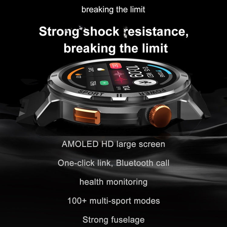 M52 1.43 inch Screen IP68 Water-resistant Smart Watch, Support Bluetooth Call / Heart Rate (Blue)