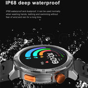 M52 1.43 inch Screen IP68 Water-resistant Smart Watch, Support Bluetooth Call / Heart Rate (Blue)