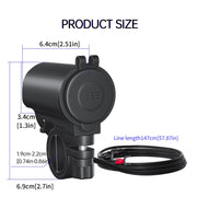 ZH-723F5 Car / Motorcycle QC3.0 Cell Phone Fast Charging Dual USB Car Charger(White Light)