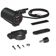 ZH-723F5 Car / Motorcycle QC3.0 Cell Phone Fast Charging Dual USB Car Charger(White Light)