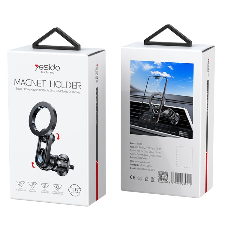 Yesido C157 Strong Magnetic Car Air Vent Phone Holder (Black)
